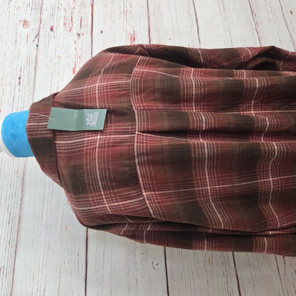NWT Wild Fable Plaid Shirt Dress Oversized XXL | Pockets - Picture 8 of 12
